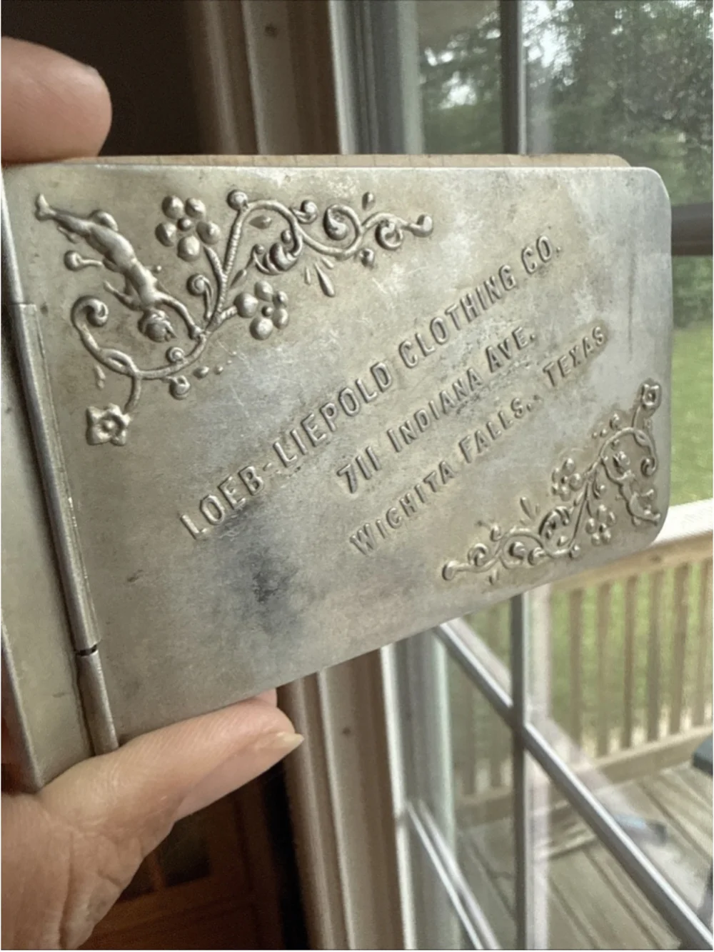 1909 Notebook/Pocket Holder Pat. April 25,1899 Engraved C.M Marks